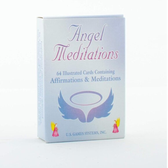 Angel Meditation: 64 Illustrated Cards Containing Affirmations & Meditations - Picture 1 of 10